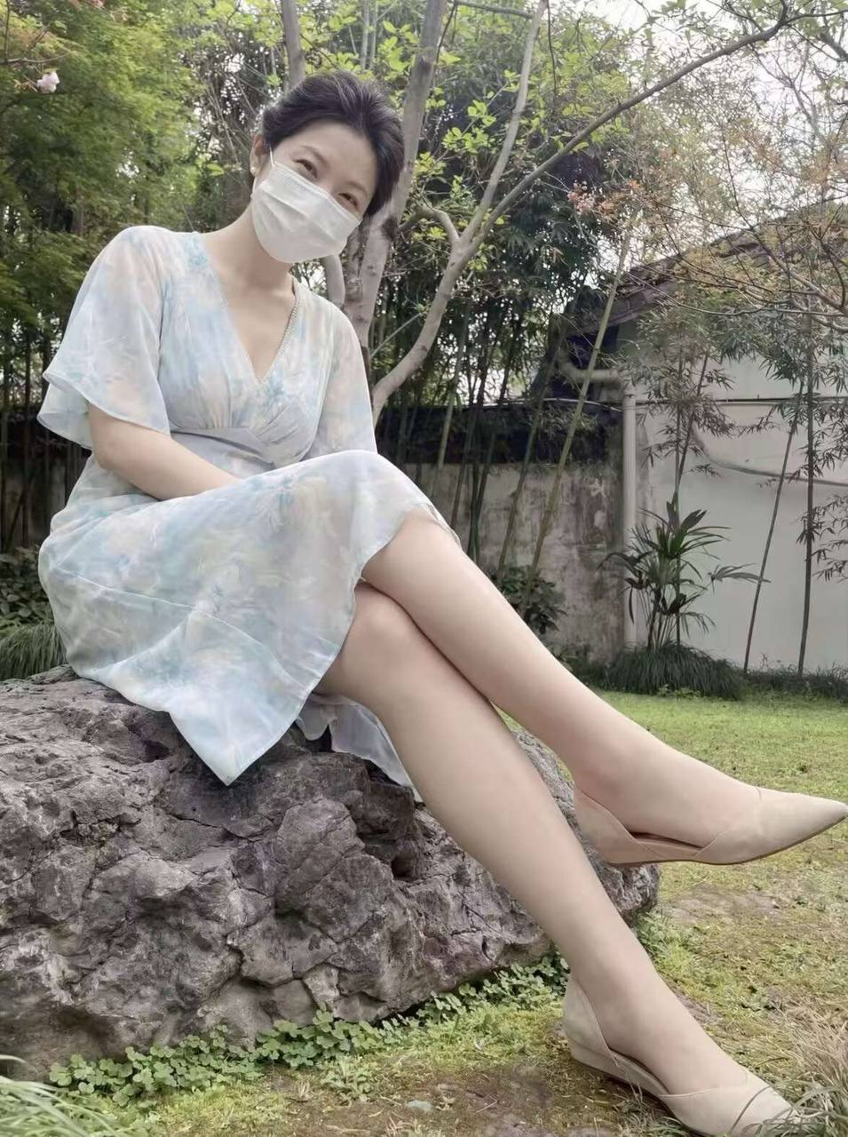 天河口罩姐姐若隐若现-优优 4