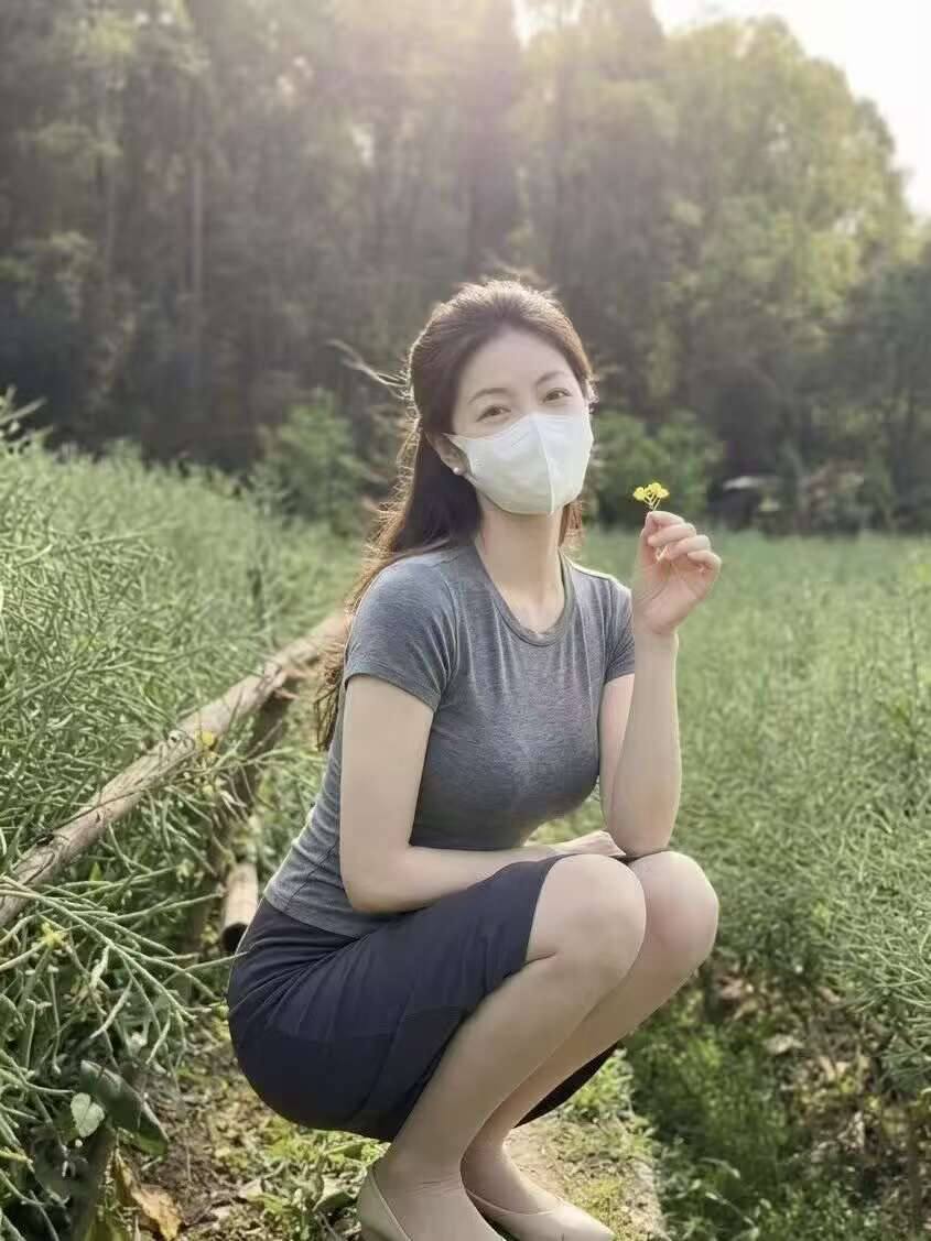 天河口罩姐姐若隐若现-优优 2